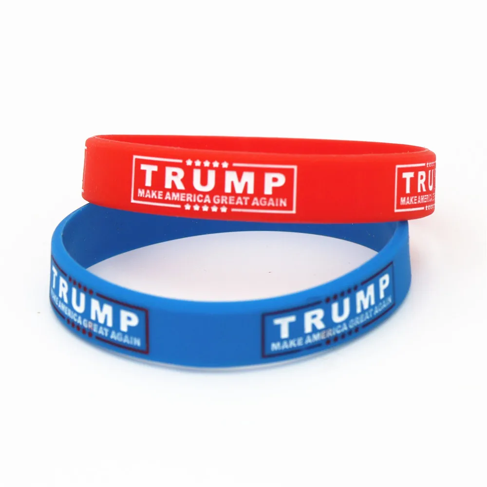 1 шт. силиконовый браслет с надписью Make America Great опять|Браслеты голограммой| |