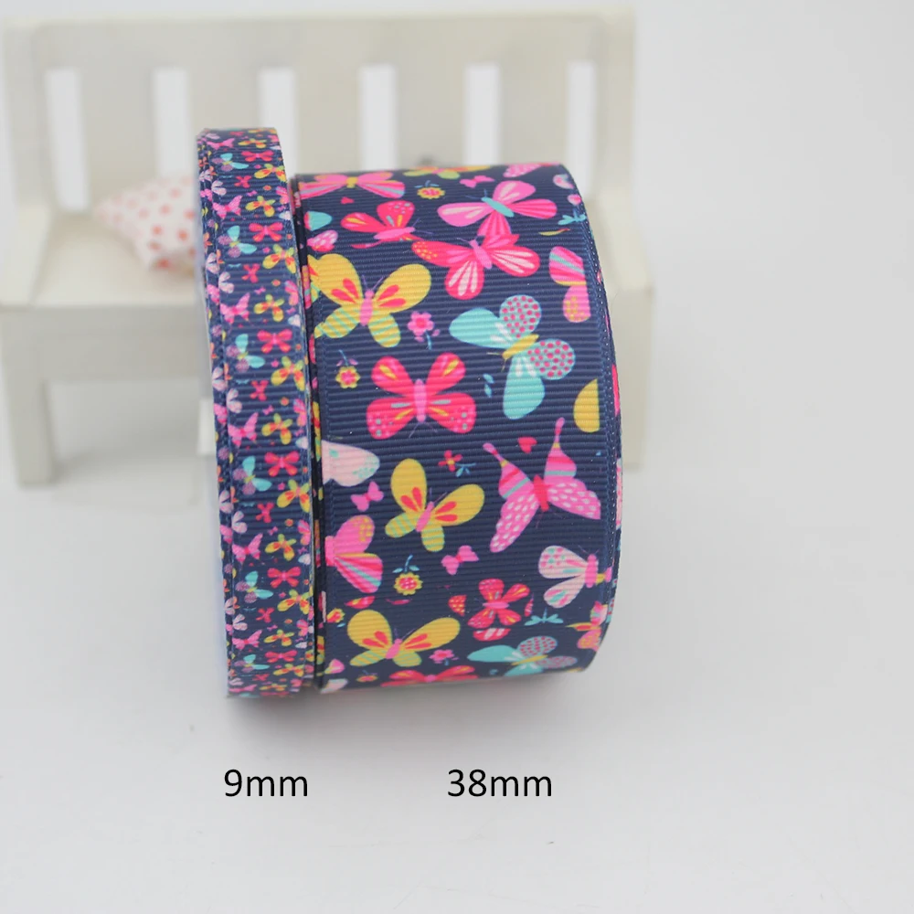navy butterfly grosgrain ribbon (1)