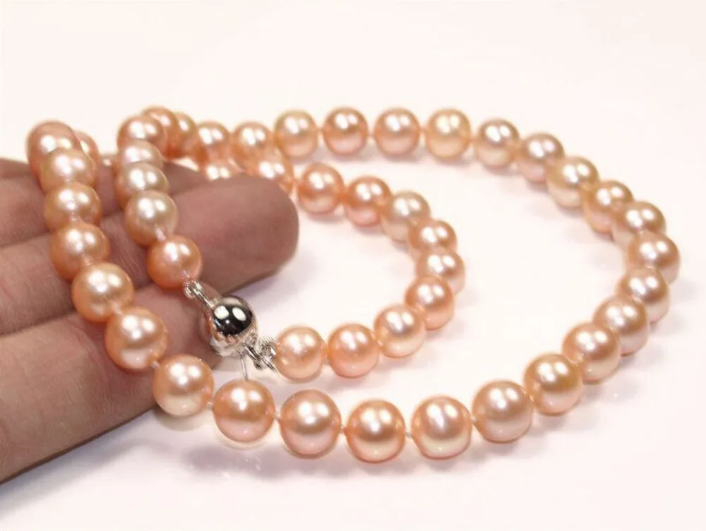 

Free Shipping >>>ELEGANT NATURAL 10-11MM PERFECT SOUTH SEA GOLD PINK PEARL NECKLACE 18 INCH