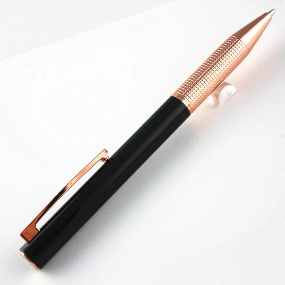 Ballpoint Pen Black and Rose Gold Metal Pen Luxury Signature Writing Pens the Office and School Supplies Stationery Sign Pens
