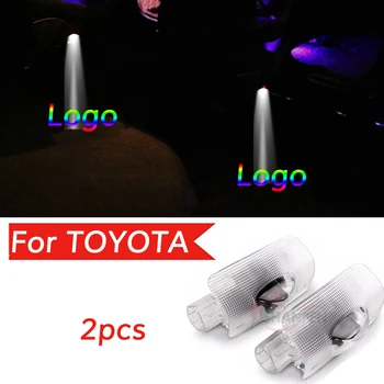

2X Led Car Door logo Light For Toyota Crown Reiz Camry Corolla Verso EZ Prius Previa Laser Projector Light Accessories