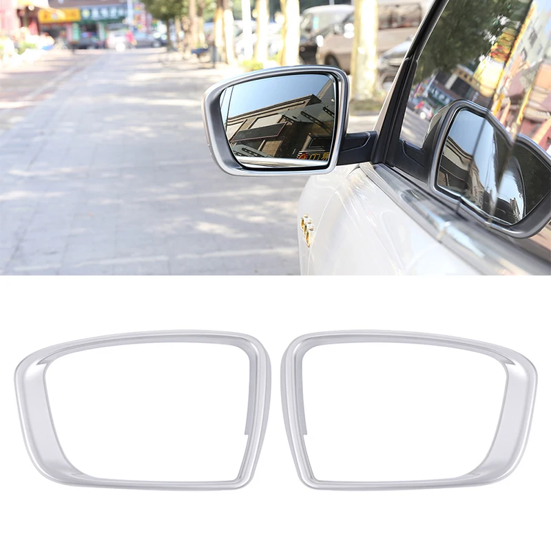 

2 Pieces of Silver ABS Chrome Exterior Mirror Decorative Frame For Maserati Levante 2016 Car Accessories