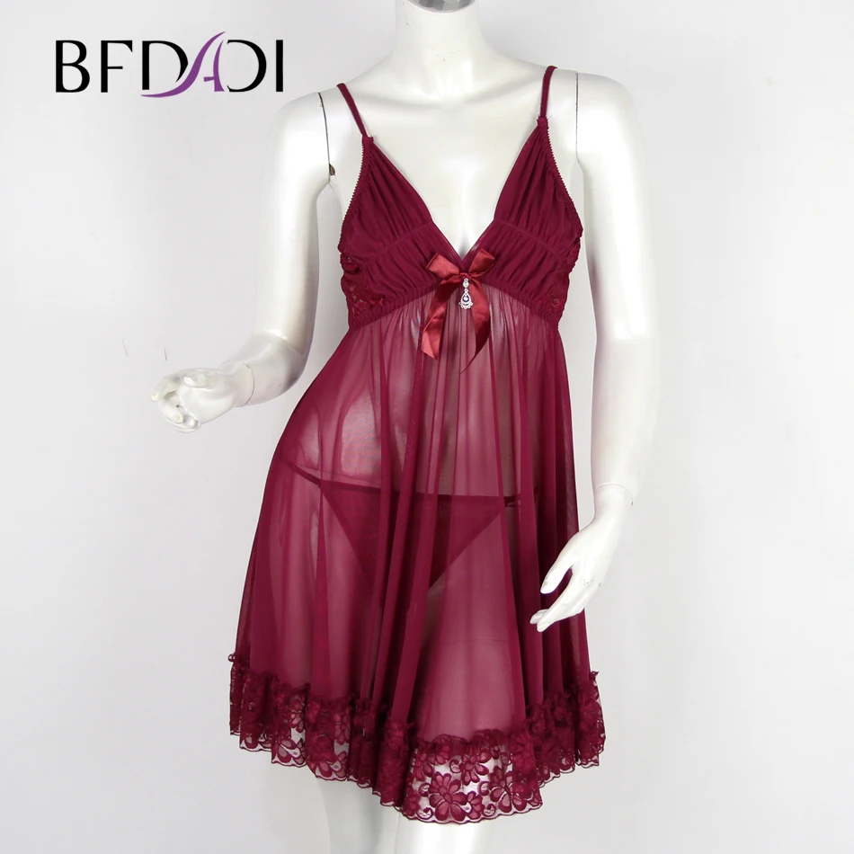 메쉬 섹시한 잠옷 여성 잠옷 복장 패션 여성 nightdress 의류 매력적인 레이디 소녀 잠자는 드레스 1197Nightgowns & Sleepshirts