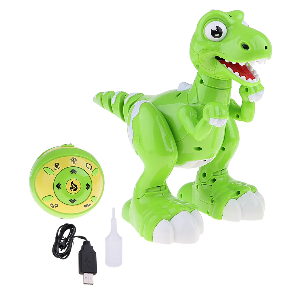 Infrared Remote Control Dinosaur Walking Dancing Spraying Smart Interactive Dinosaur Toy Model Electronic RC Pet Animal Gift