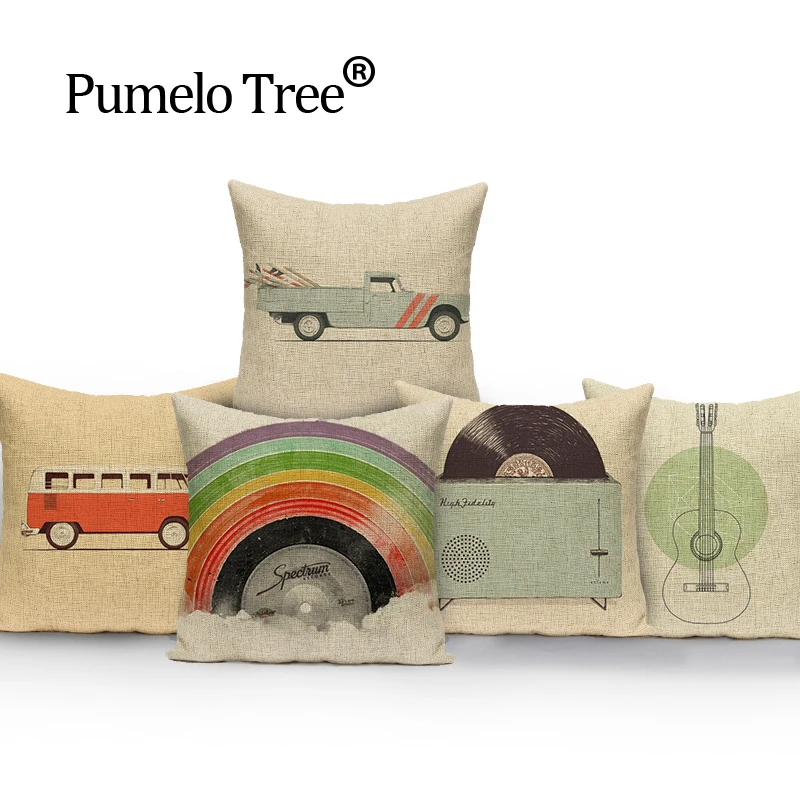 

Nordic Cushion Cover Rainbow Throw Pillow Case Simple Bus Cushions Home Decor Pillow Covers Custom Outdoor Cushions Cases