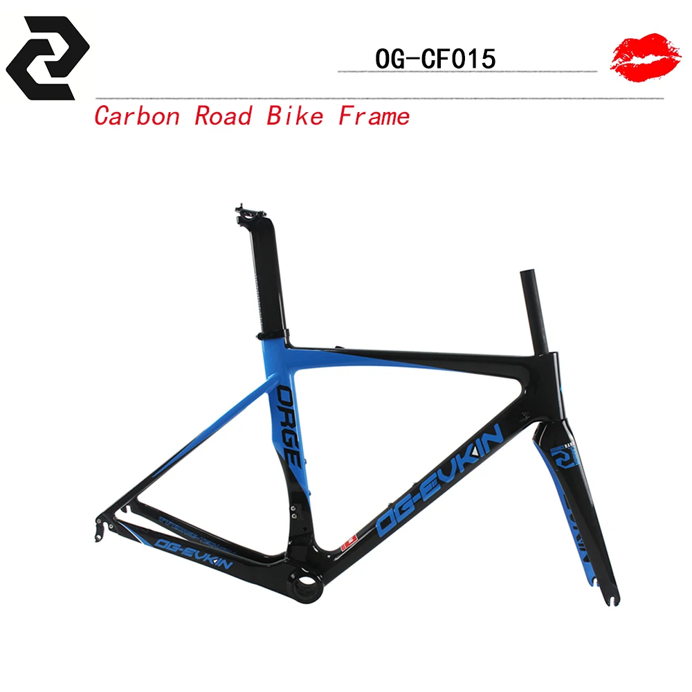 Top selling OG-EVKIN  3K Weave BB386 carbon road bike frame aero carbon bicycle frameset 49/52/4/56cm