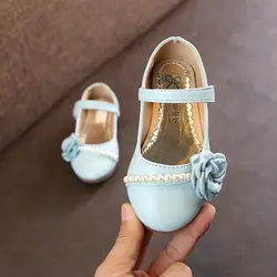 MX HY2019 новая весенне-Осенняя обувь детская мягкая обувь принцессы корейское издание жемчужная Цветочная обувь для девочек детская обувь