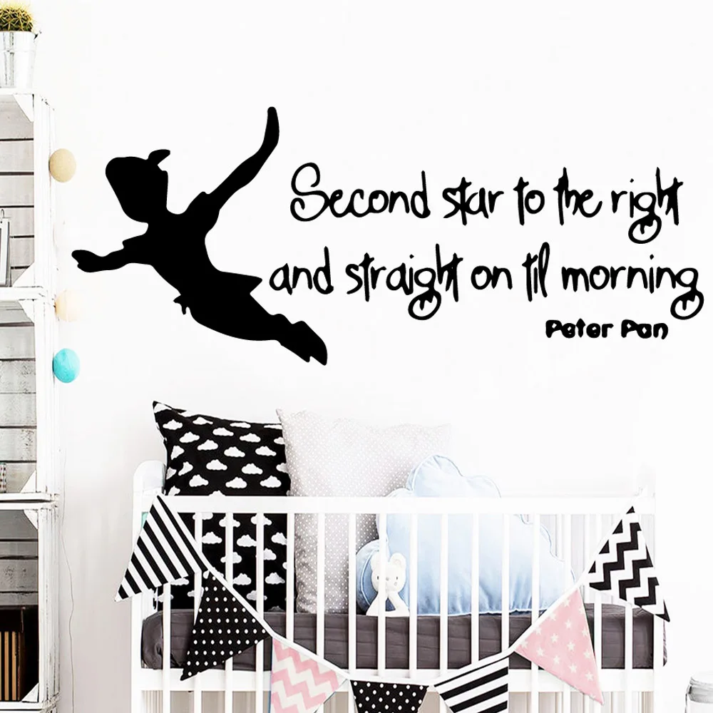 

Delicate peter pan Waterproof Wall Stickers Wall Art Decor Kids Room Nature Decor Wall Decoration