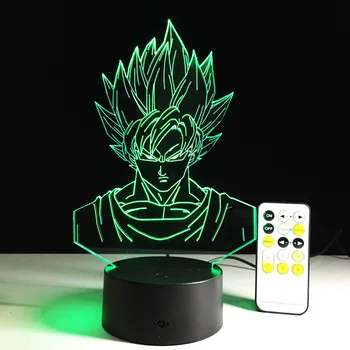 

LED 3D Lamp Dragon Ball Goku LED Lamp USB Night Light Touch Remote Control 7 Colors Change Room Decor Kids Gift Drop Shipping