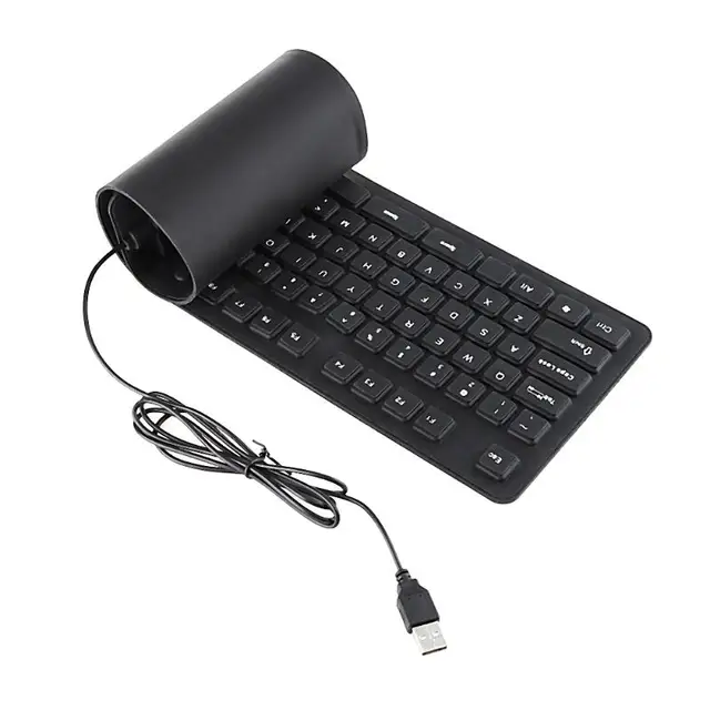 Best Offers Universal 109 Keys USB Silicone Rubber Waterproof Flexible Foldable Keyboard klavye for PC computer desktop notebook
