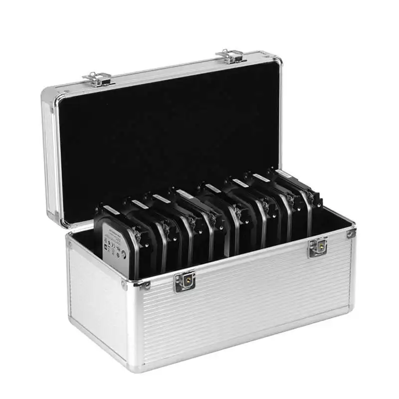 Алюминиевый и защитный чемодан Eva для жесткого диска 8X3,5 и 6X2,5 дюймов, влагостойкий, водостойкий, статический, Perfe