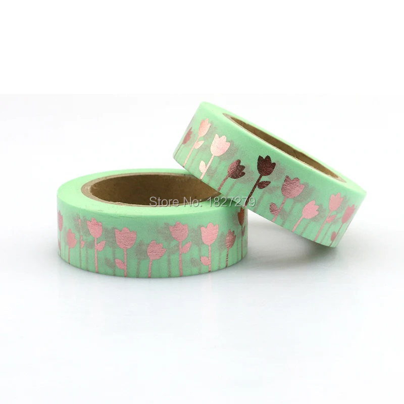 

1 roll DIY Japanese Paper Washi Tapes Floral Masking Tapes Decorative Adhesive Tapes Scrapbooking Tools kawai 10m