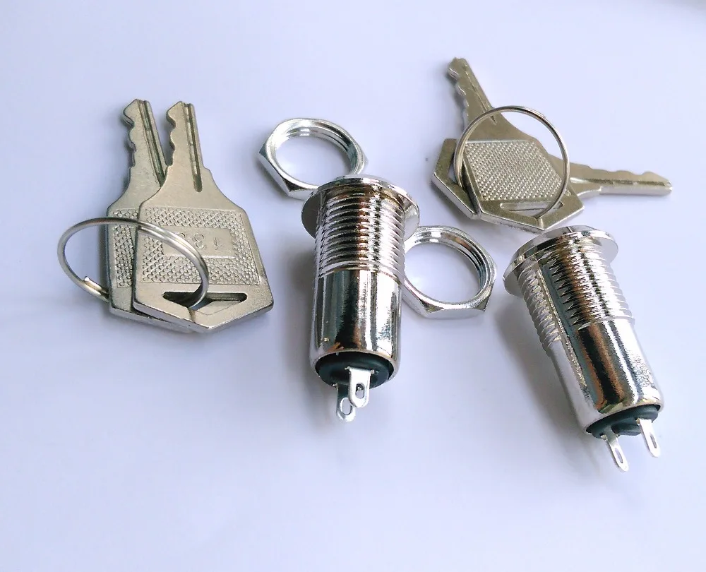 

10 Pcs Key Switch on Off Key Lock Switch K3 with Metal key
