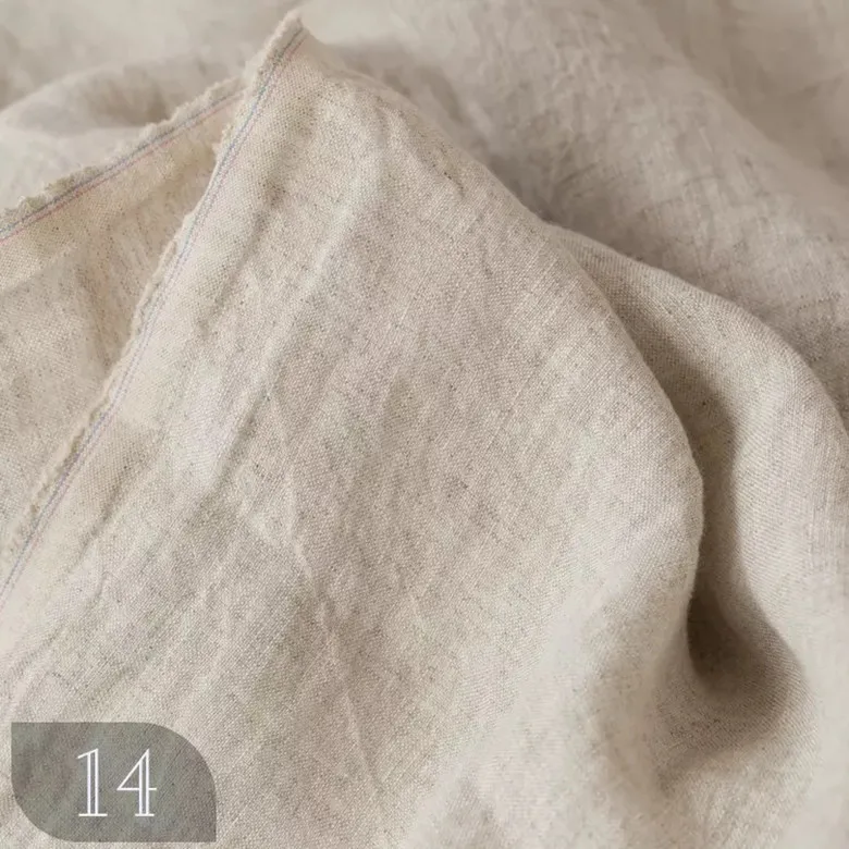 

HD1008 100% Linen Fabric 135 cm 215 grams Stone mill Sand Washed Thin Linen Fabric for Summer Clothes 1 m for sample test