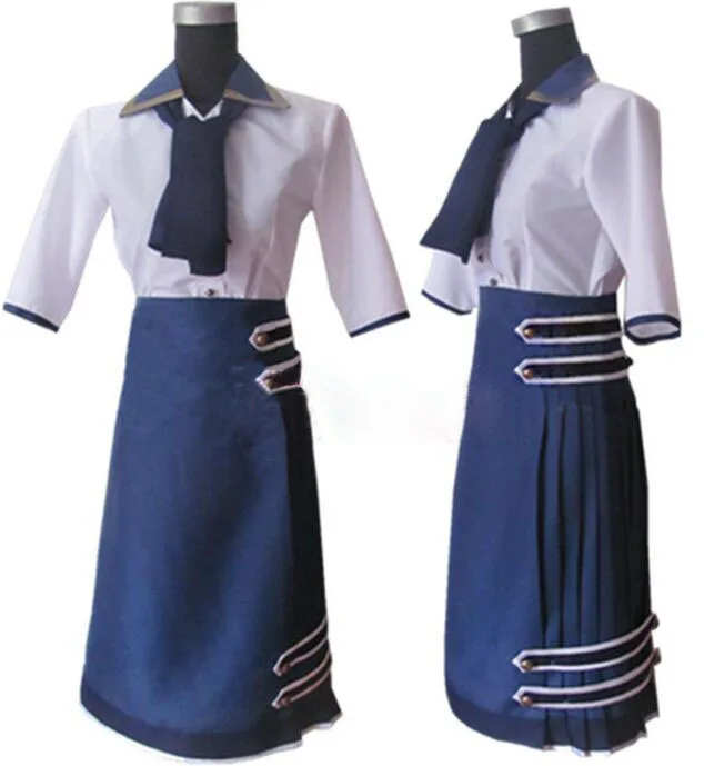 

Bioshock Infinite Elizabeth Blue and White Dress Cosplay Costume Custom Made Free Shipping