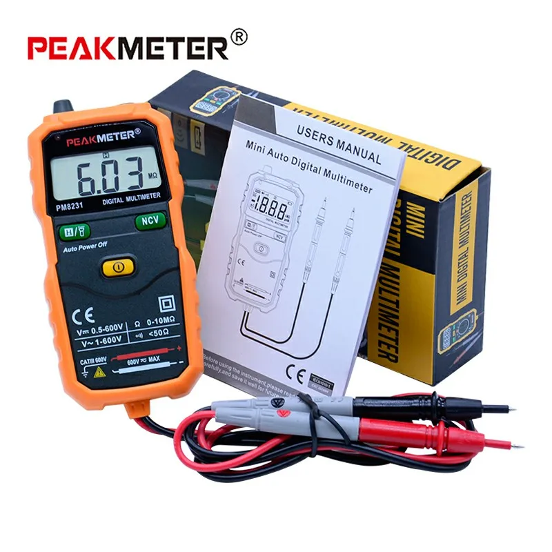 Мультиметр NCV PEAKMETER PM8231 интеллектуальный цифровой портативный мультиметр с