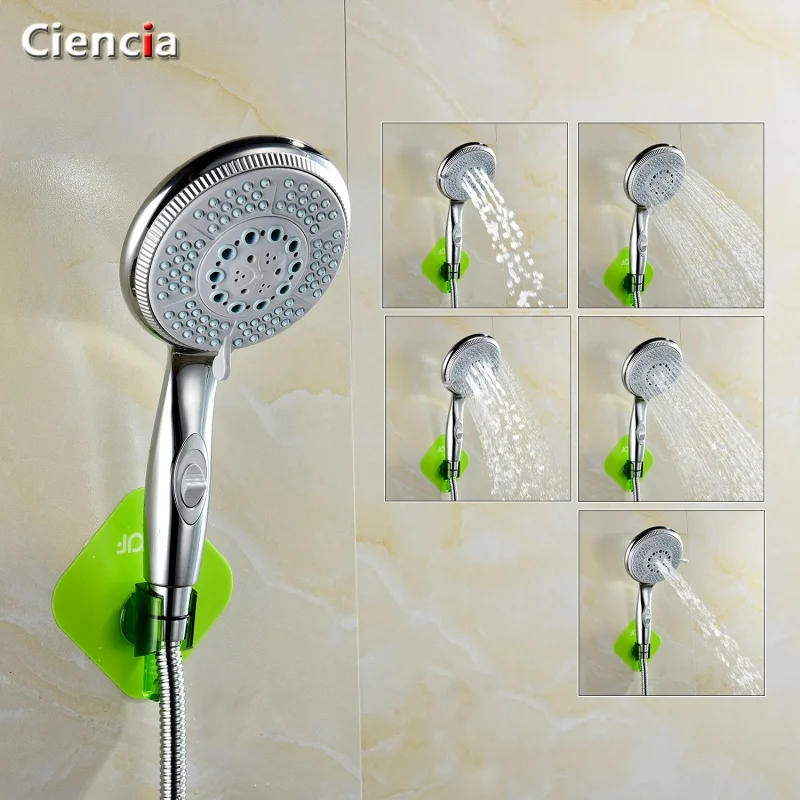 Bathroom Shower, ABS Plastic with Switch Five function Hand Shower