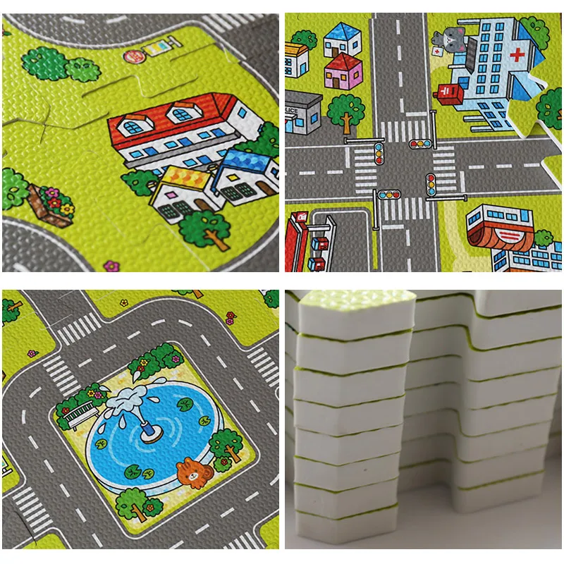 9 шт. детский игровой коврик EVA Foam Puzzle развивающий для детей детской площадки