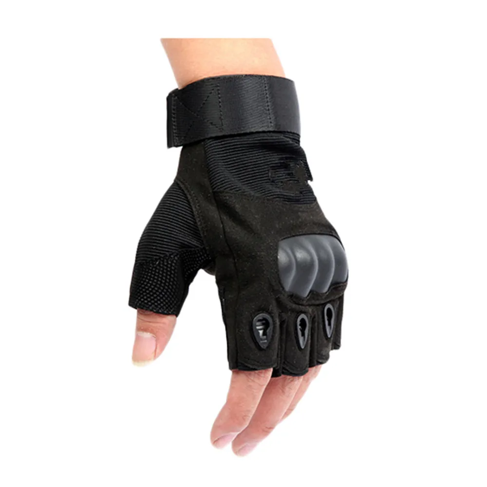 Compra sin dedos guantes de cuero de los hombres online al