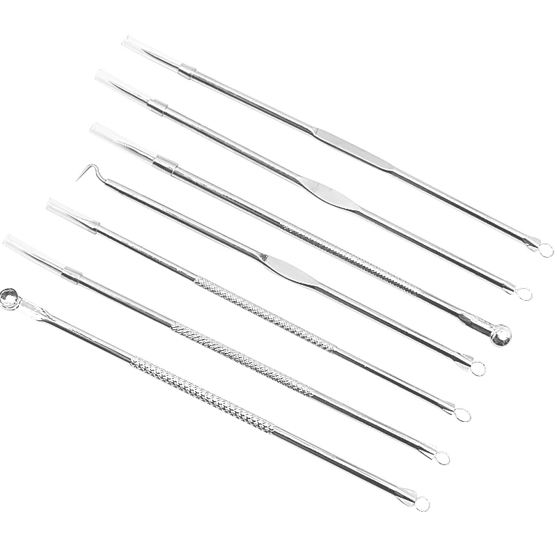 

7pcs Blackhead Remover Makeup Spot Cleaning Pimple Extractor Blemish Comedone Acne Extractor Whitehead Remover Needles Blackhead