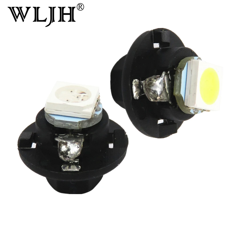 

WLJH 10pcs B8.4D LED B8.4 Car Gauge Speedo Bulb Dashboard Instrument Custer Dash LED Light Bulb Lamp with Twist Lock Socket 12V