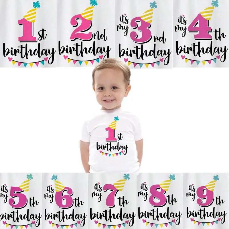 Ongekend Gelukkig 1st Verjaardag Baby T shirt Voor Jongens Korte Mouwen YG-02