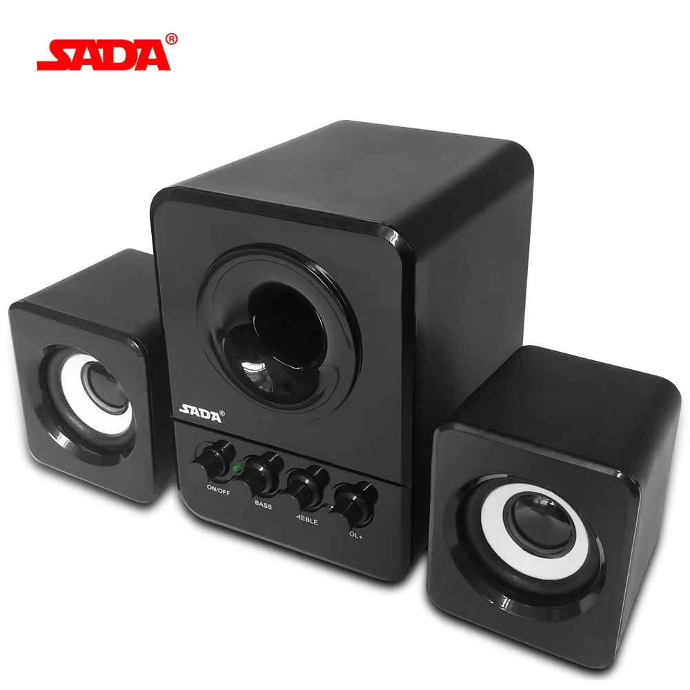 SADA Wired Combination Computer Speaker Laptop Mini Subwoofer Music