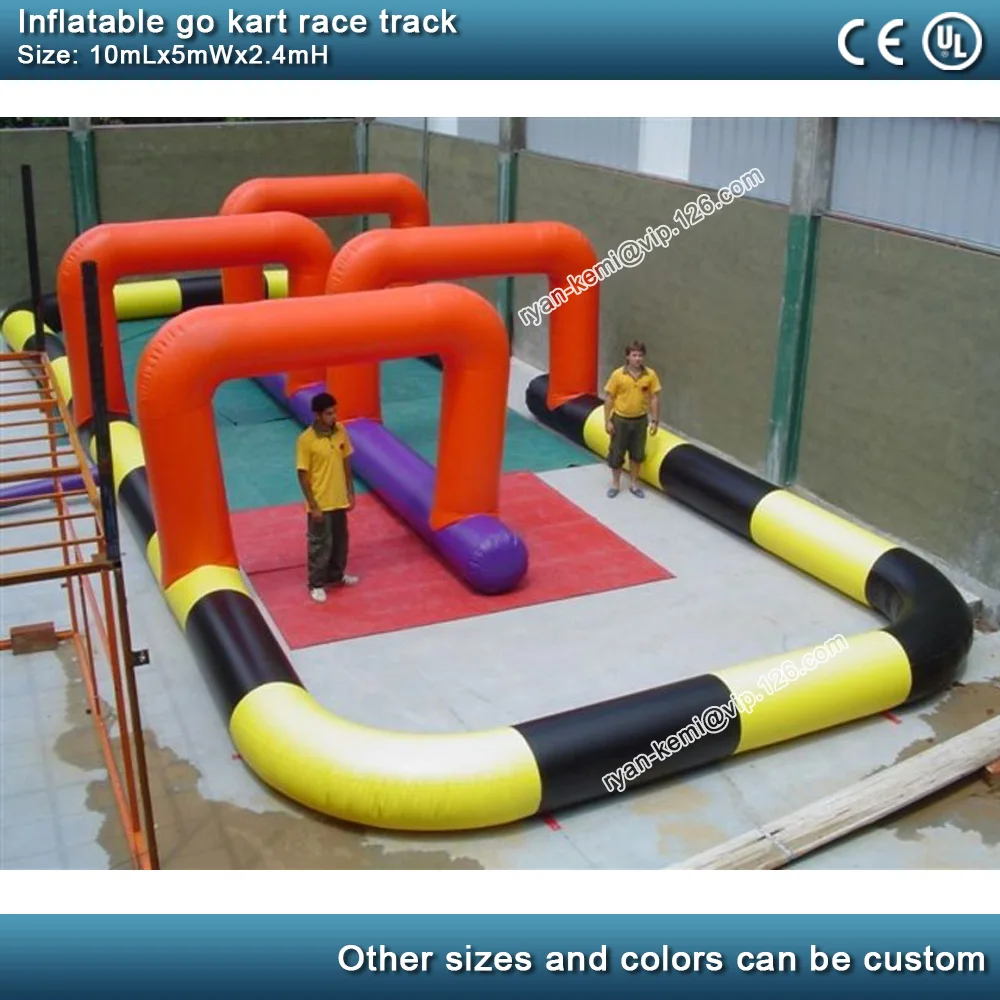 10mLx5mWx2.4mH inflatable go kart race track