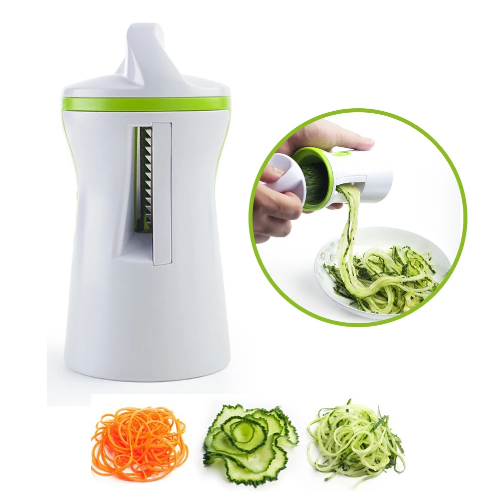 

3 in1 Vegetable Spiralizer Fruit Grater Spiral Cutter Veggie Pasta Slicer Salad Maker Zucchini Cutter Slicer Kitchen Tool Gadget
