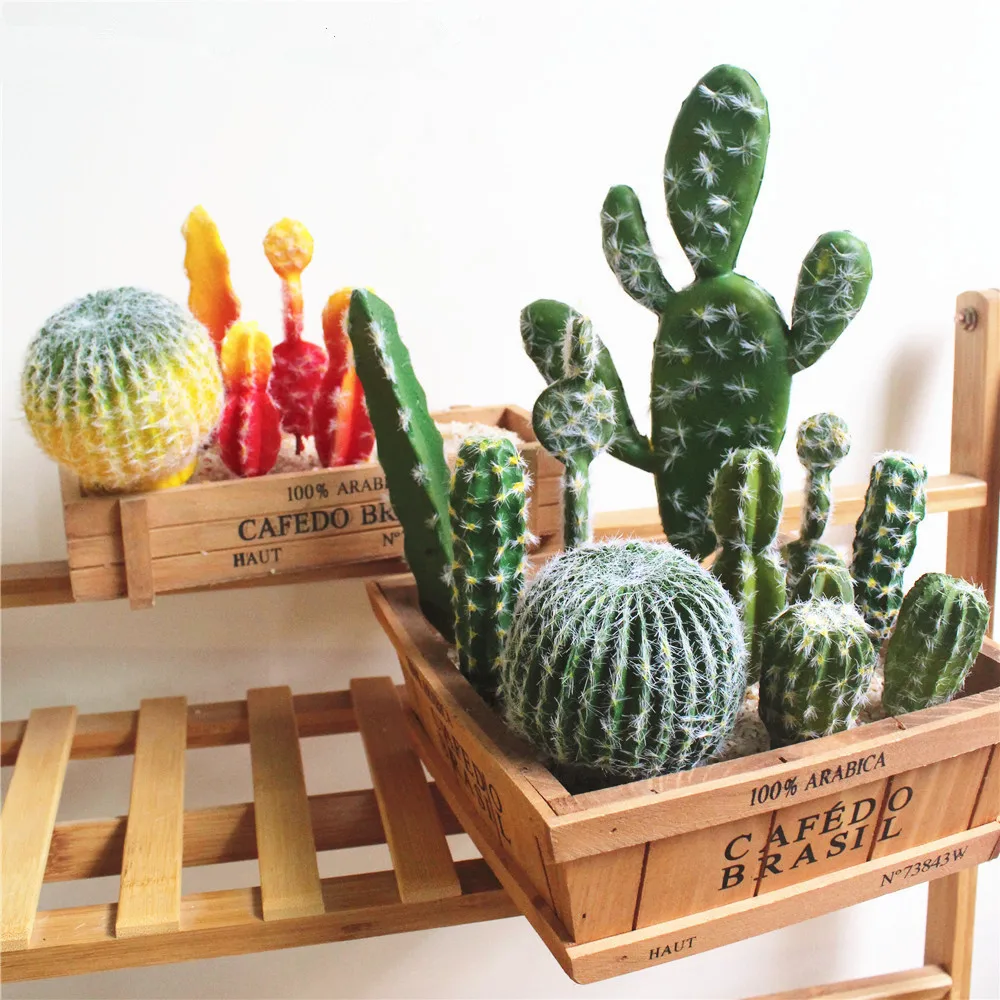 

Micro Multi-Color Artificial Flowers Ornaments cactus Artificial Succulents Plants Wedding Home Garden Decoration