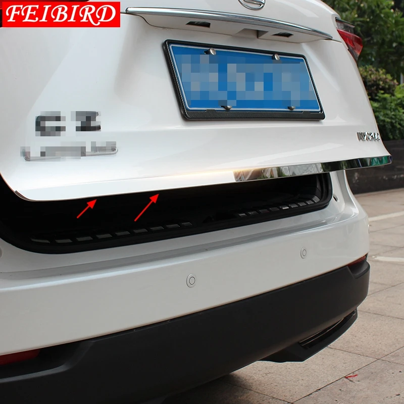 

STAINLESS STEEL For LEXUS NX200T NX300H 2015 2016 2017 Rear Trunk Lid Cover Tailgate Trim Door Handle Molding Boot Garnish Bezel