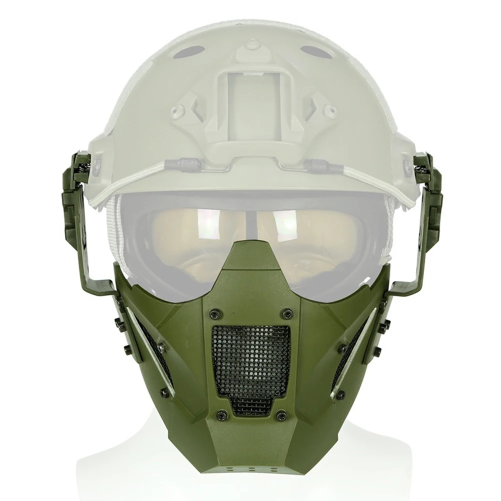 

Tactical Military Airsoft Kit Outdoor Helmet Combat Protective Half Face Ear Protection Conquer Mask Botiquin Tactico