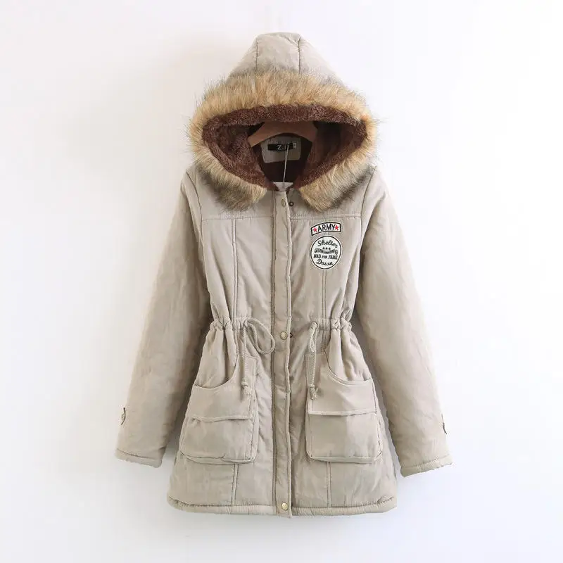 

Women Parka Fashion Winter Warm Jackets Fur Collar Coats Hoodies Lady Cotton Plus Size Maternity Clothes Pregnant Outerwear