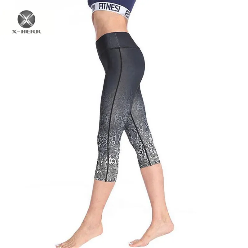 X HERR Best Selling Ladies Yoga Pants Well Elastic Comfort Capri