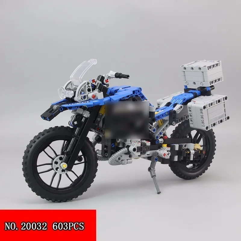 

20032 Science Technology Series Mechanics Group Motorcycle Children Alpinia Spelling Insert Assembling Blocks Toys 603pcs
