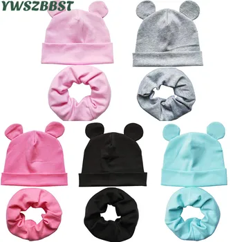 

Wholesale 10pcs/lot Baby Hat with ears baby cap Scarf Cotton Toddler Cap Kids boy Beanie children hats girls Clothes Accessories