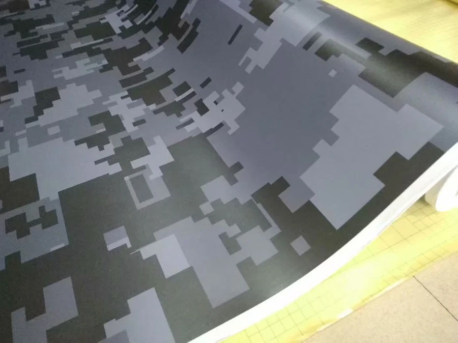 digital print black gray  vinyl car wrapping film sticker (7)
