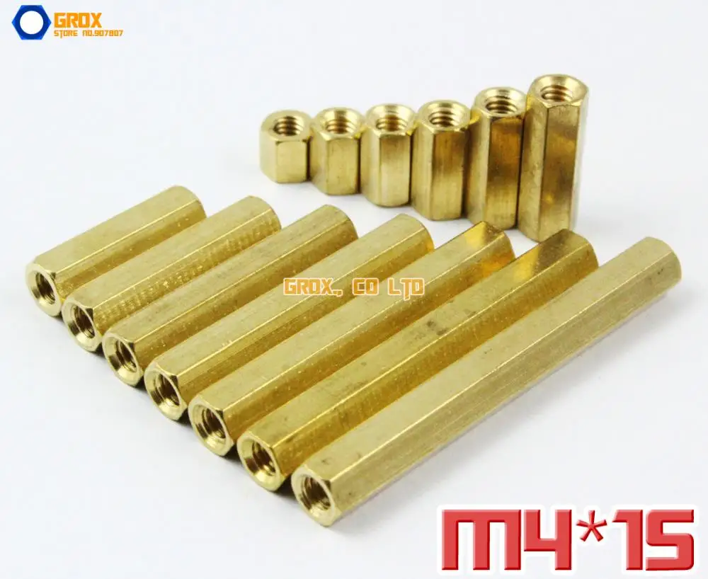 50 Pieces Brass M4 x 15mm Female PCB Motherboard Standoff Spacerin