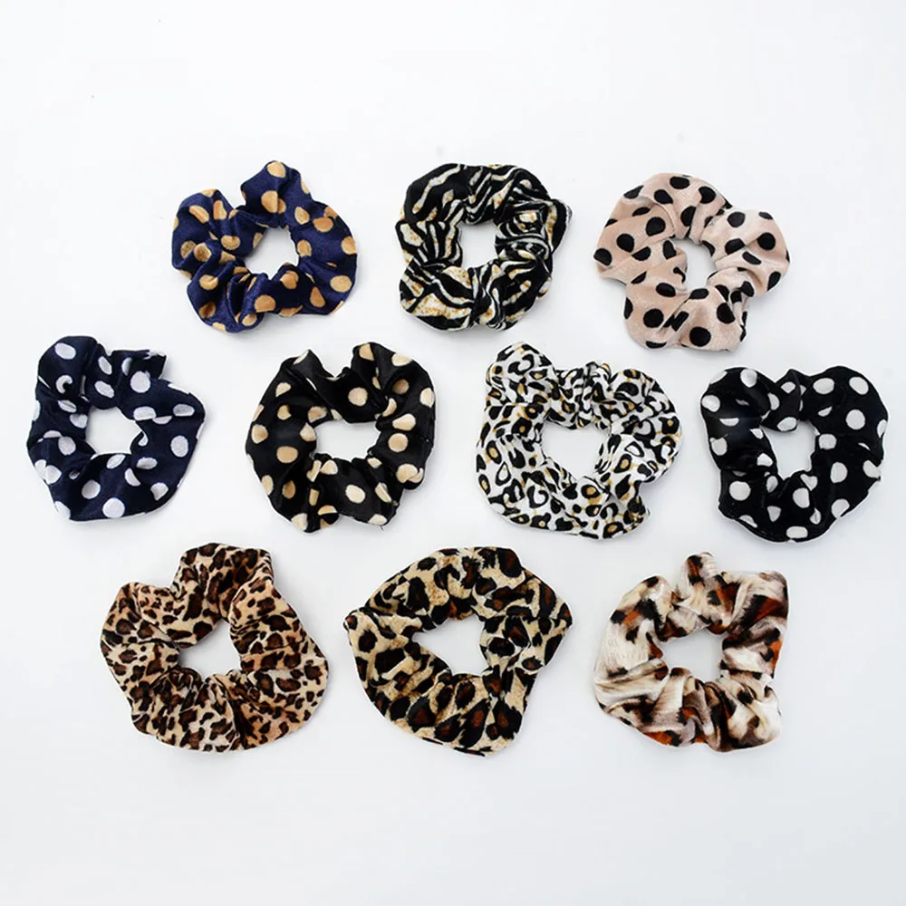 

Leopard Women Hair Accesorios Ladies Hair Tie Striped Lady Scrunchies Ponytail Hair Female Girl Holder Rope Hair Accessories