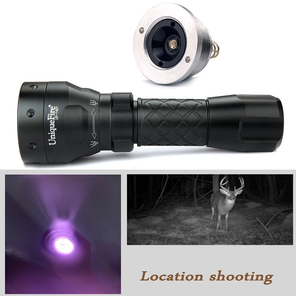 UniqueFire Tactical Flashlight 1407 IR 850nm Infrared Light Night