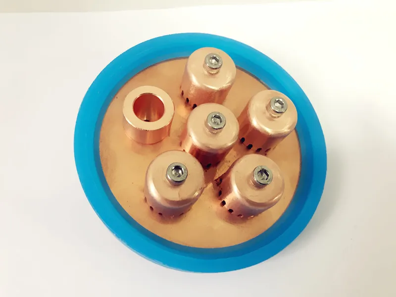 Free Shipping 4"(OD102mm) High Quality Red Copper Bubble Plate Set With