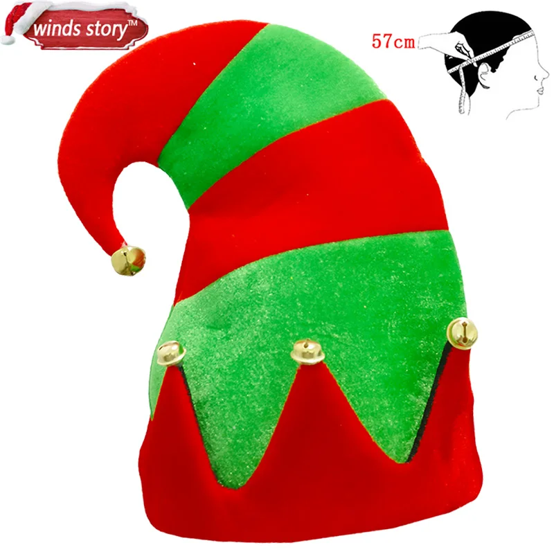 1 шт. рождественские красные и зеленые вечерние украшения эльф Санта-каминная шляпа Декор комедия кирпичные ноги застревают Рождественские декоративные реквизиты шляпы подарок - Цвет: SDM0023