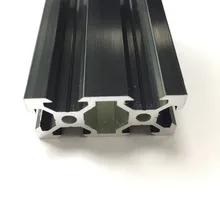 Черный цвет промышленный ЧПУ 3D Печатный станок верстак линейный рельс алюминиевый профиль экструзии V слот 2040 серии