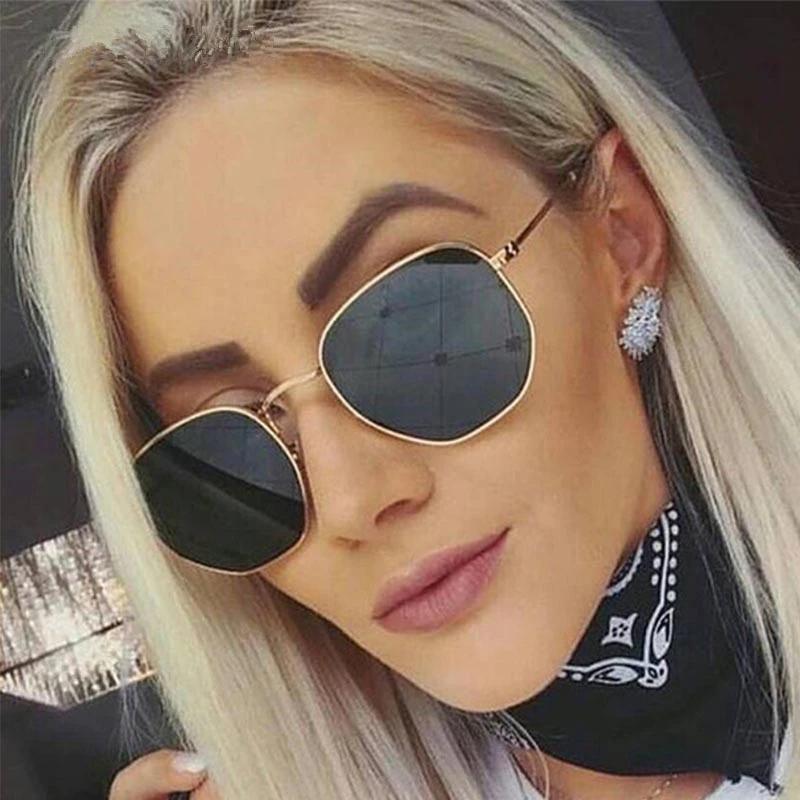 2019 Plaza de la moda de gafas de sol mujer marca diseñador espejo Retro Vintage gafas de dama lentes de sol para dama UV400, gafas|Gafas de sol para mujer| - AliExpress