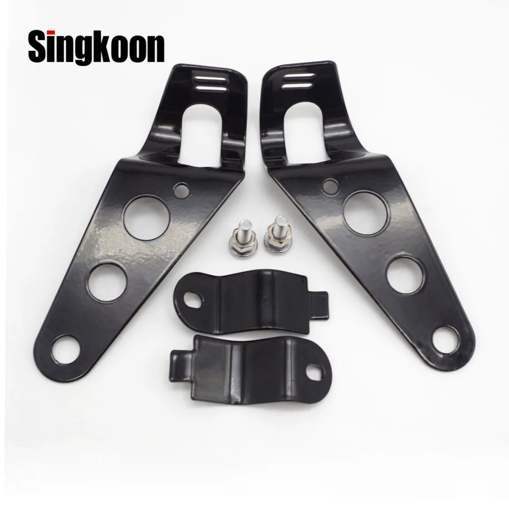 

Universal 33mm-45mm Black Motorcycle Headlight Bracket Moto Headlamp Mount Fork Holder For Harley Honda Cafe Racer Accessories