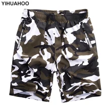 YIHUAHOO повседневные летние шорты для мужчин размера плюс 6XL 7XL 8XL бермуды камуфляж пляжные шорты с принтом Панк мужские короткие штаны