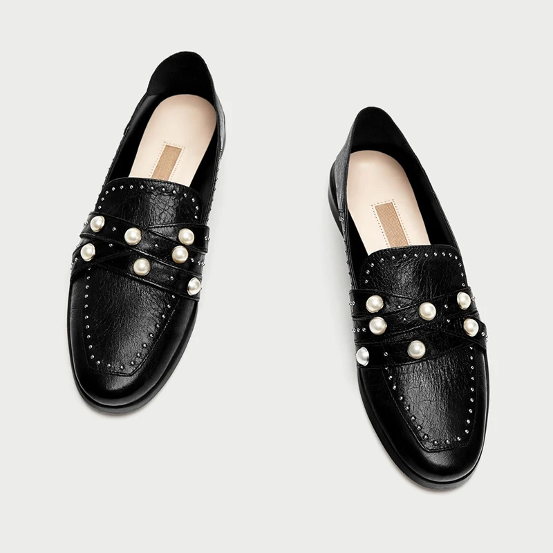 black leather moccasins womens