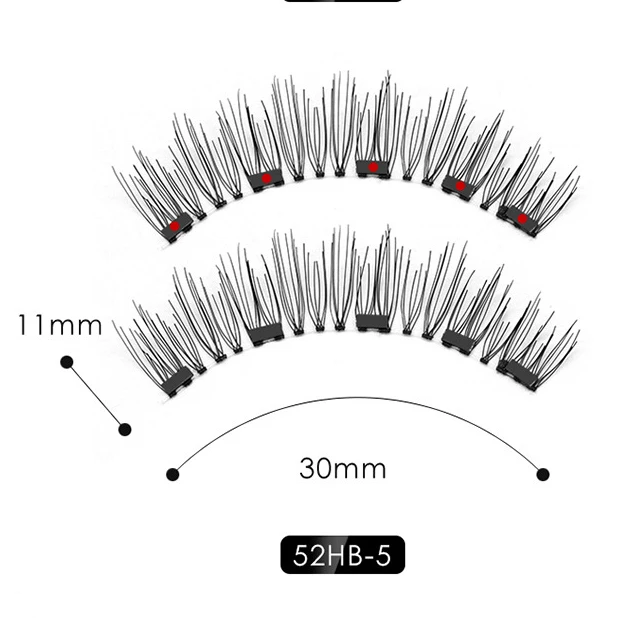 Магнитные ресницы с 5 магнитами натуральные накладные ресницы ручной работы 3D/6D магнитные ресницы с аппликатором