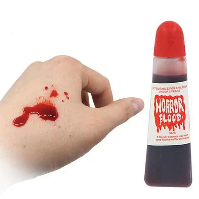 Special Price 1 pcs Halloween Theater Special Fake Blood Props Zombie Vampire Blood Supplyies Make Up Vampire Cosplay Tool DIY Party props A30