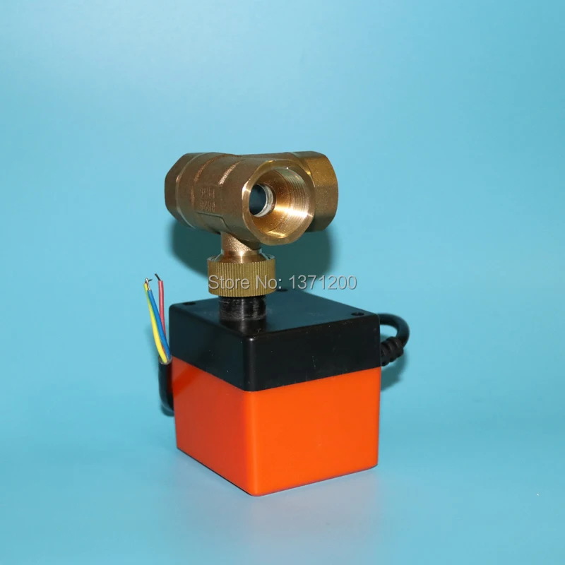 Электрический привод valveDN32(G1.2 &quot) AC220V T port латунный моторизованный шаровой клапан